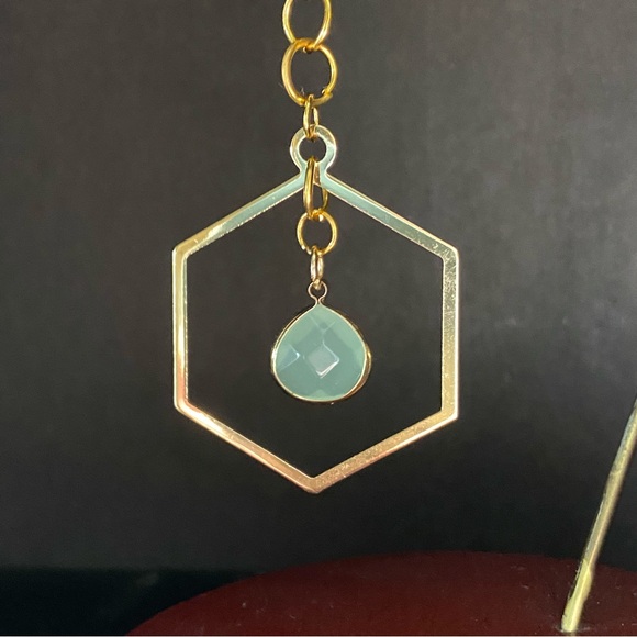 Handcrafted Keychain - Light Green Stone - Picture 6 of 10